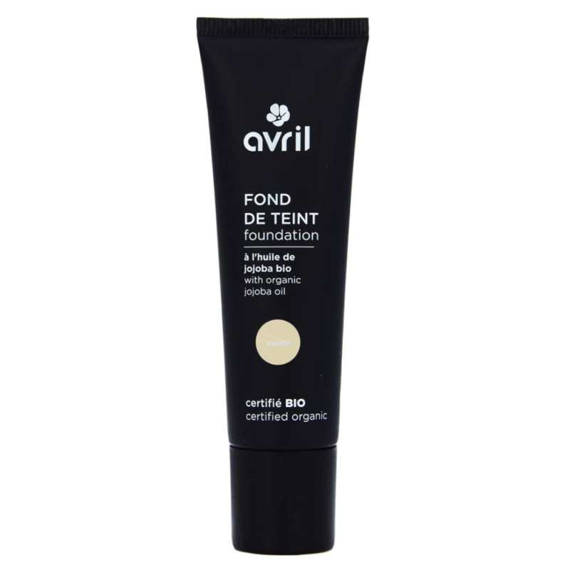 Fond de ten cu ulei de jojoba, nuanta Vanille, certificat organic, 30 ml, Avril