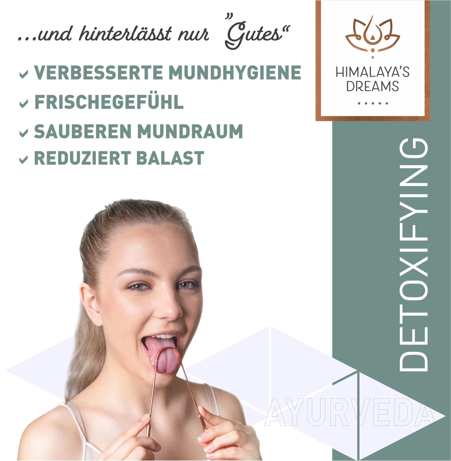 Set 2 Dispozitive curatare limba din cupru, antibacterian, Himalaya`s Dreams - imagine 2