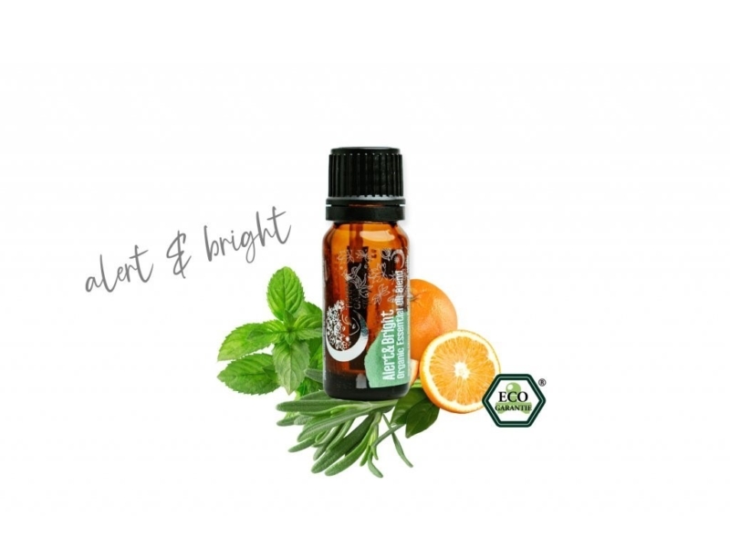 Mix uleiuri esentiale Alert & Bright Organic, certificat Ecogarantie 10 ml Terra Gaia