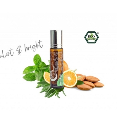 Roll-on uleiuri esentiale Alert & Bright Organic, certificat Ecogarantie Terra Gaia
