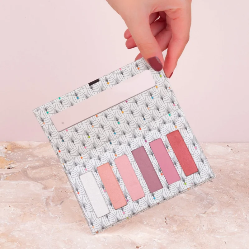 Paleta farduri pentru pleoape bio Pink Vibes, 6 nuante 100% naturale, Charlotte Bio - imagine 5