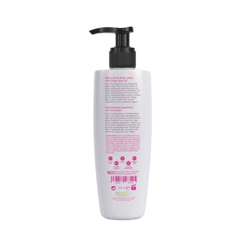 Lotiune de corp bio cu ulei de seminte de struguri Your Luxury Experience, 200 ml, Youall - imagine 2