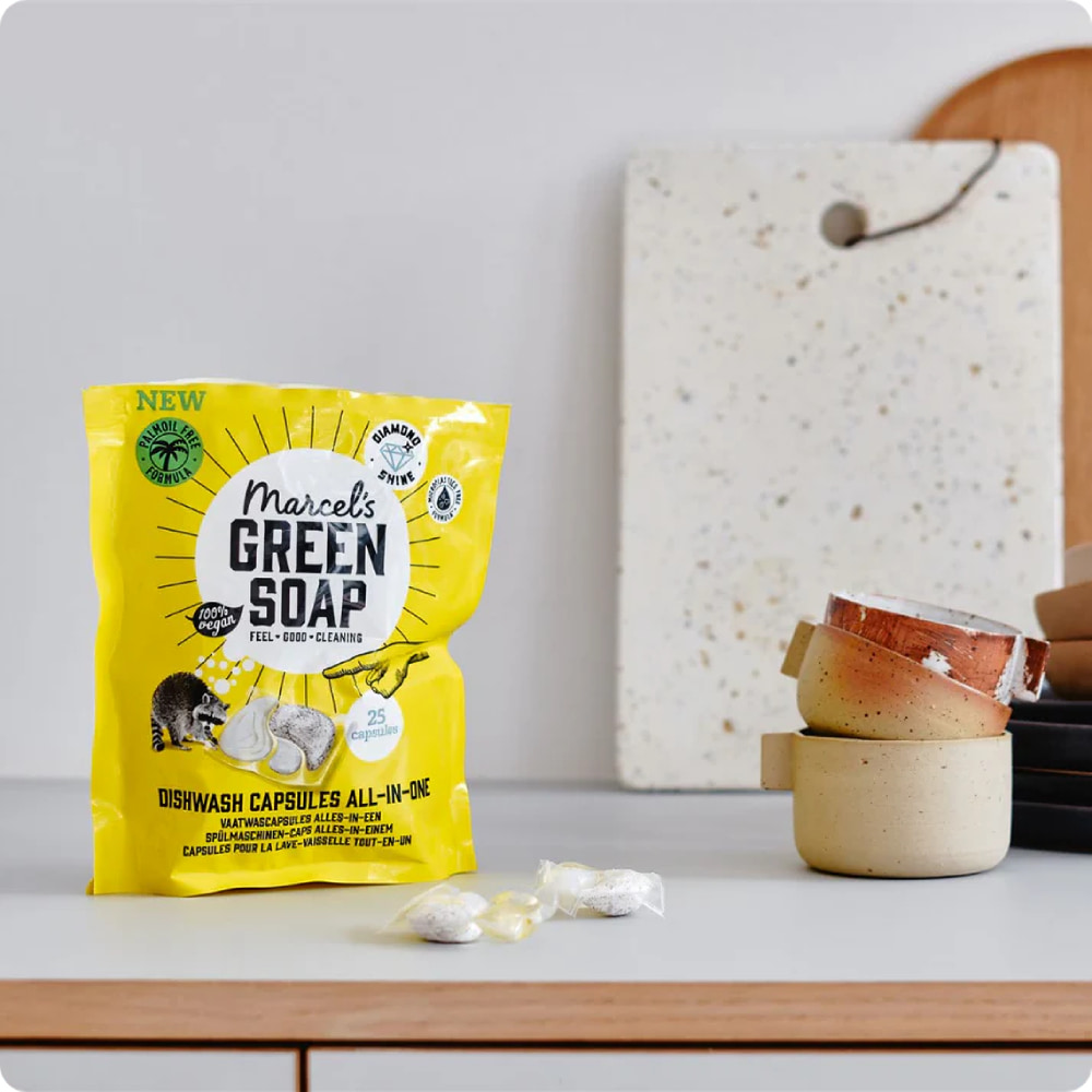 Capsule pentru masina de spalat vase bio ecologice si biodegradabile, 25 buc, Marcel's Green Soap - imagine 3
