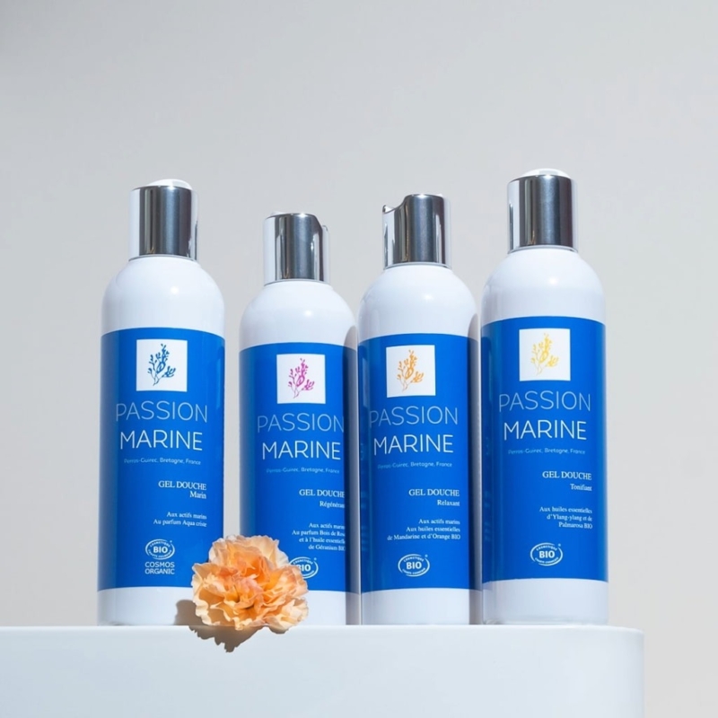 Gel de dus Bio Relaxant cu alge marine, ulei esential de Mandarina si Portocala, 250 ml, Passion Marine - imagine 2