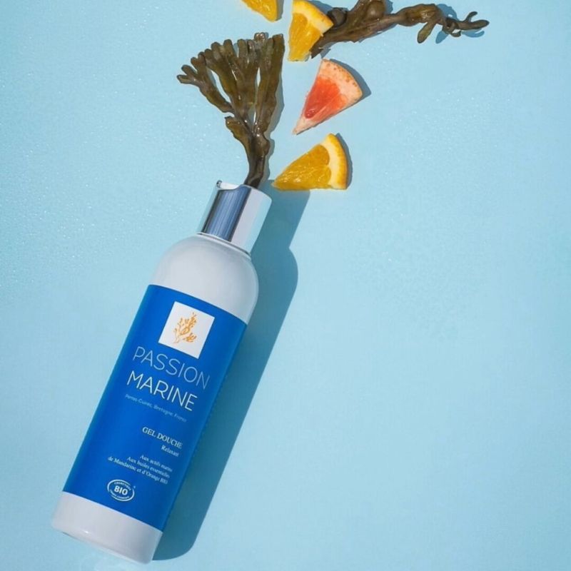 Gel de dus Bio Relaxant, cu alge marine, ulei esential de Mandarina si Portocala, 250 ml, Passion Marine
