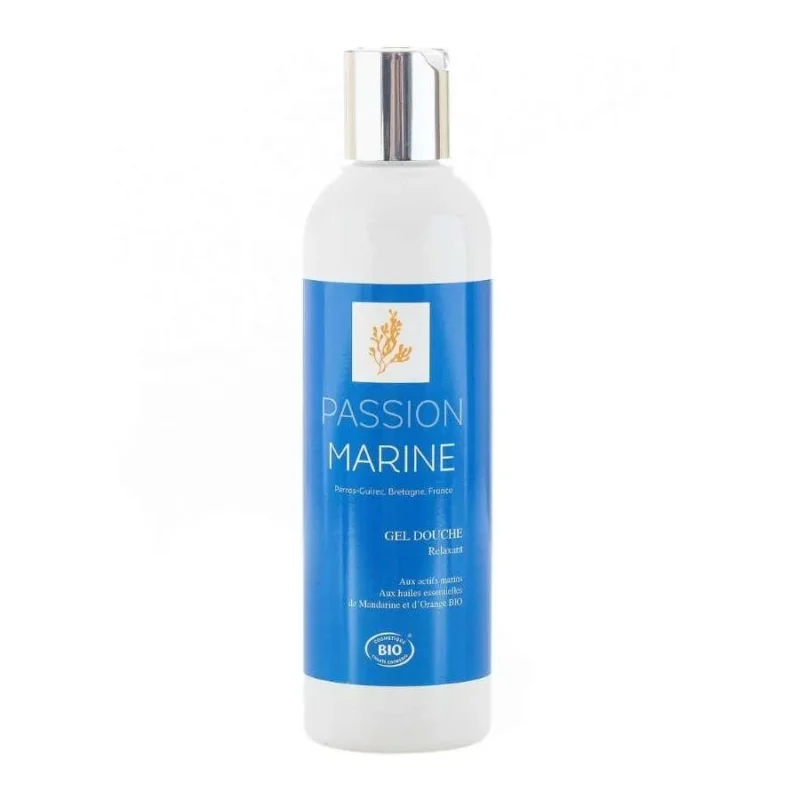 Gel de dus Bio Relaxant cu alge marine, ulei esential de Mandarina si Portocala, 250 ml, Passion Marine - imagine 3