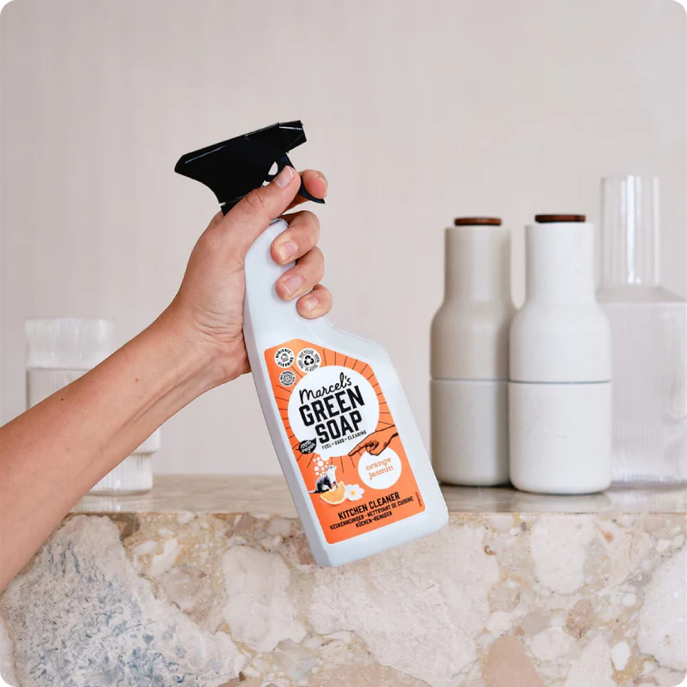 Spray Degresant pentru bucatarie, ecologic, Portocala si Iasomie, Biodegradabil si Vegan, 500 ml, Marcel's Green Soap - imagine 2