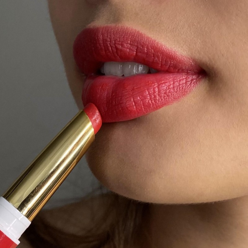 Ruj mat 09. Go-getter, cu ulei de zmeura si cocos, vegan si cruelty-free - Nude Experience - imagine 4