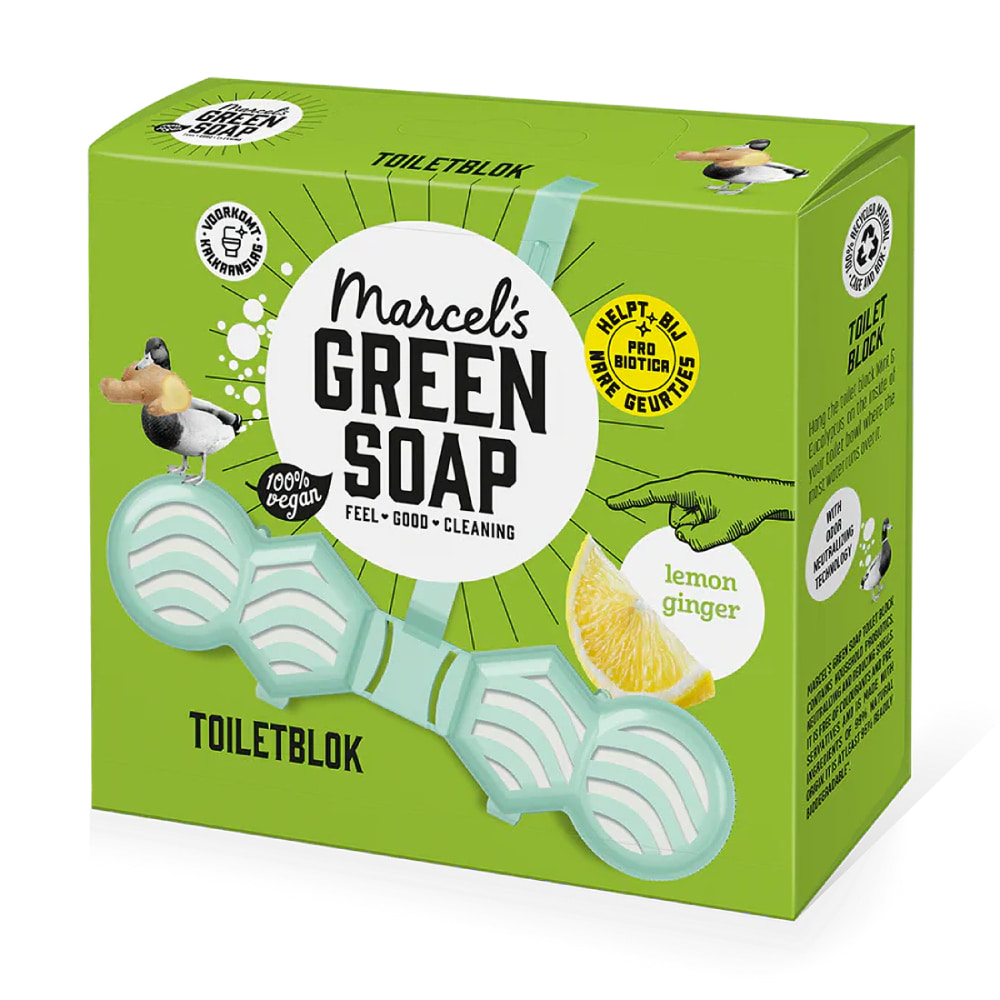 Odorizant de toaleta ecologic, biodegradabil Lemon & Ginger, 35 g, Marcel’s Green Soap