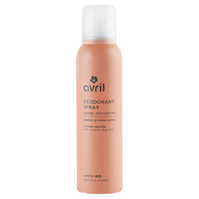 Deodorant spray bio cu rodie, protectie naturala, fara aluminiu 150 ml, Avril