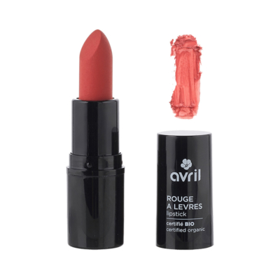Ruj Bio Bridal Rose certificat organic, cu Unt de Shea și Ulei de Ricin, finish catifelat - Avril