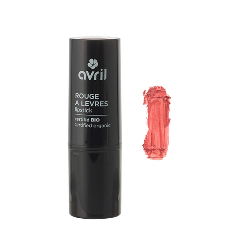 Ruj Bio Bridal Rose certificat organic, cu Unt de Shea și Ulei de Ricin, finish catifelat - Avril