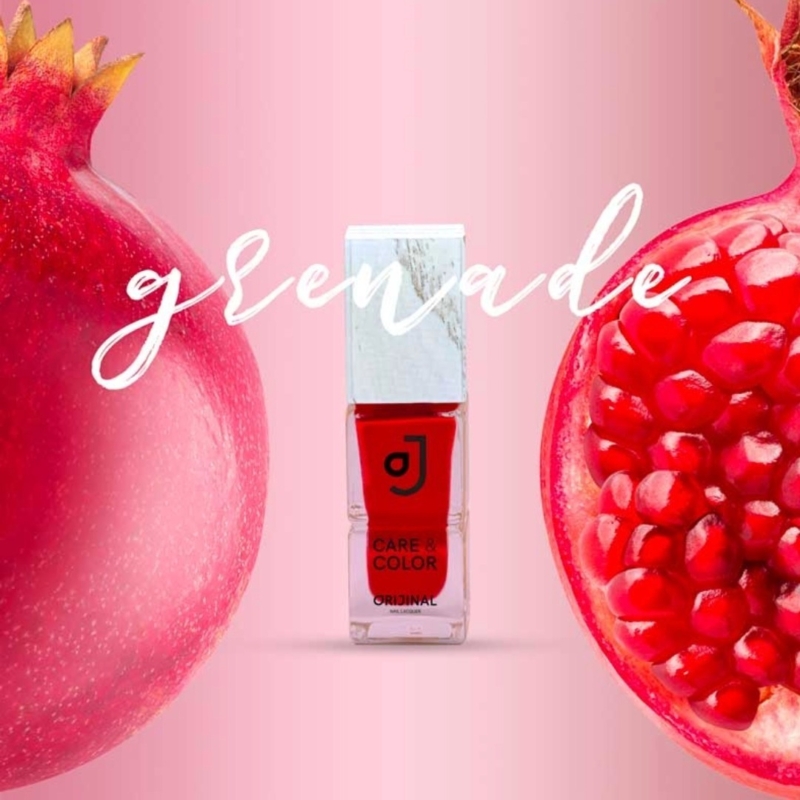 Lac de unghii 2 in 1 hidratant GRENADE cu extract de rodie bio, 10 ml, ORIJINAL - imagine 6